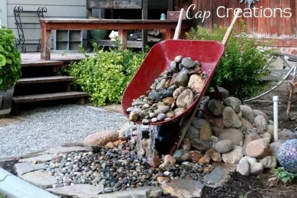 Unique Wheelbarrow Waterfall