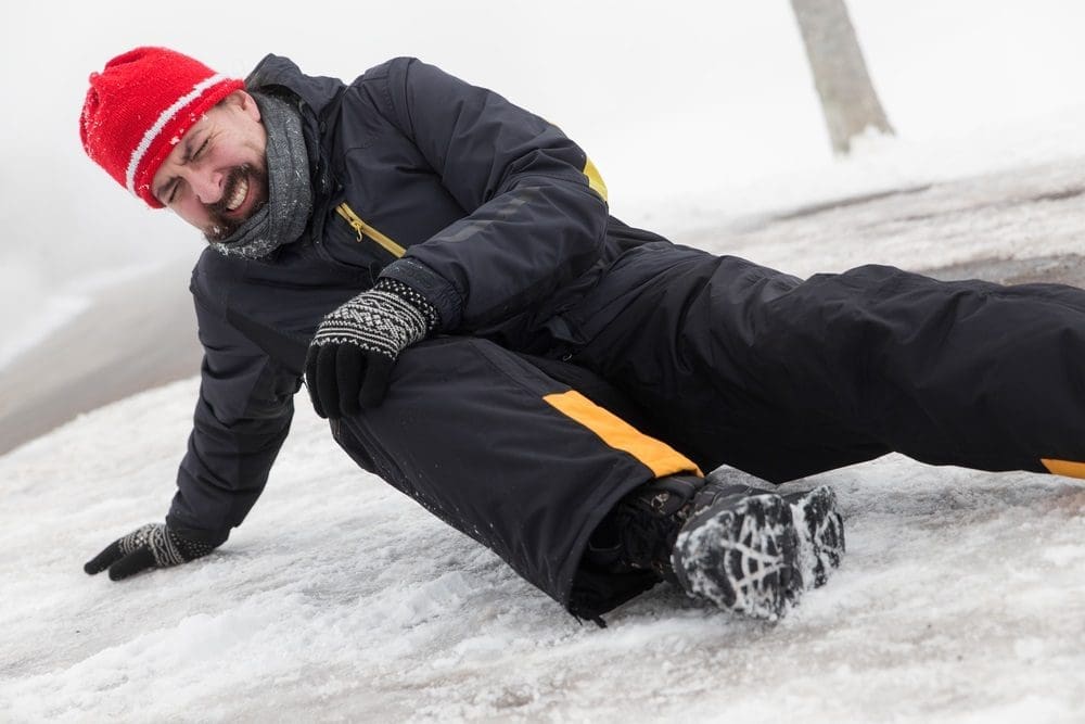 slipping on the ice