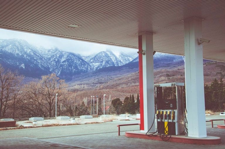 gas station snow removal