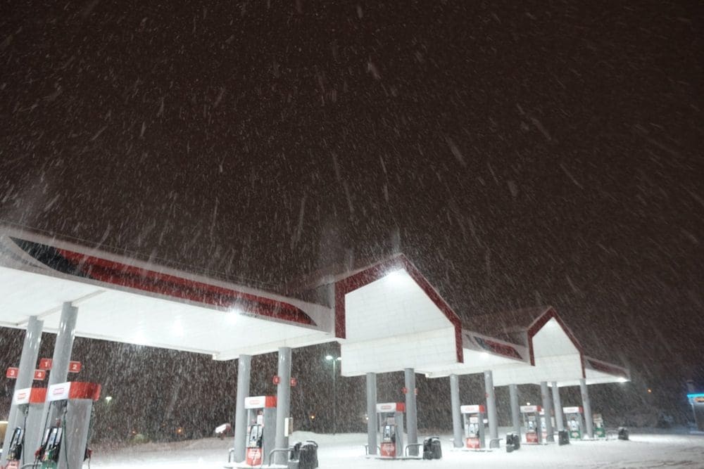 gas station snow and ice management