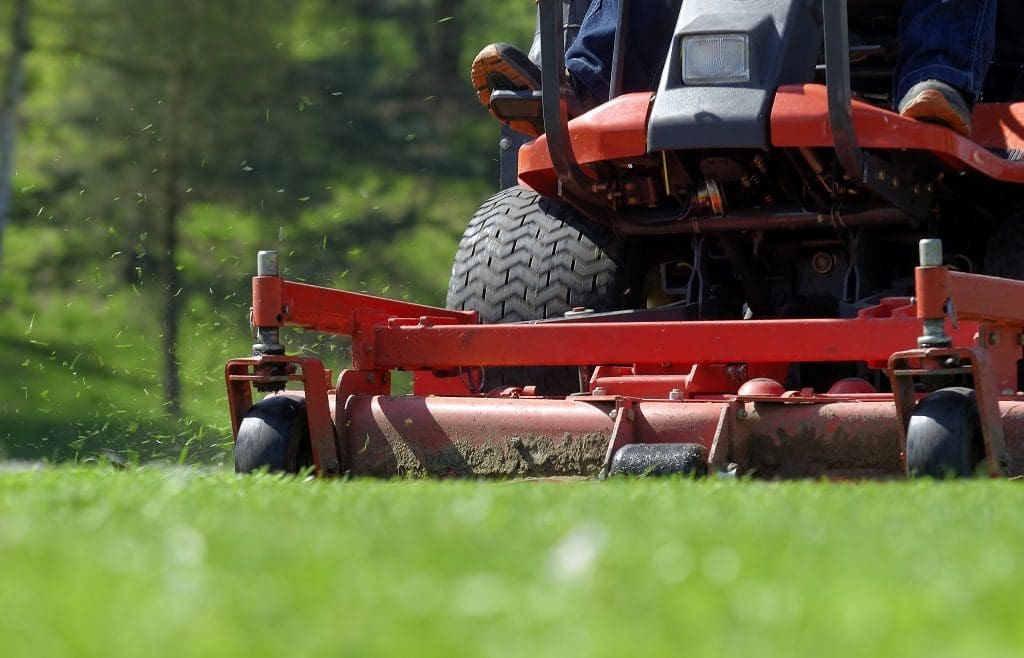 Lawn Mowing for Green Grass in Spring