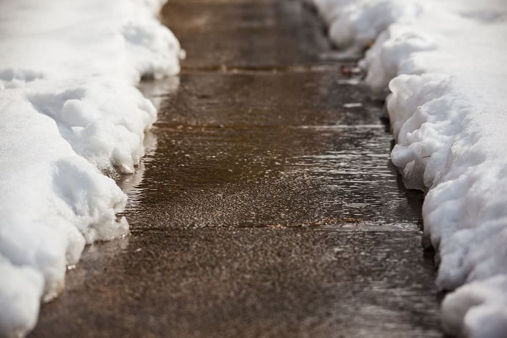 Salting Sidewalk